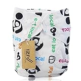 iZiv(TM) Newborn Infant with 1 Thick Insert Waterproof/Adjustable/Reusable/Washable Cloth Diaper Fit Babies 0-3 Years(Eat Local)