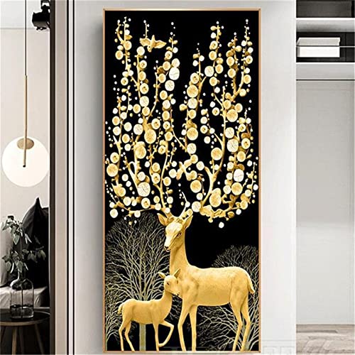 Diamond painting cerf abstrait 70x140cm kit complet square drill