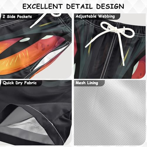 Red Eyes Boys Swim Trunks, Quick Dry Toddler Beach Shorts Boy Swimwear Bathing Suit3