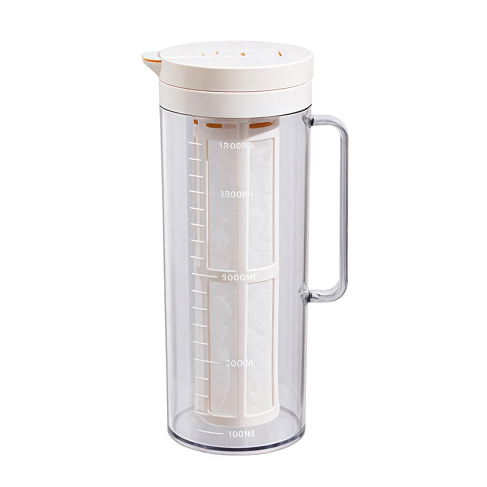 Large Cold Water Pitcher, 2000ml Lid Dispenser for Fridge Side Door, BPA-Free Leakproof Jug with Infuser for Fruit Tea