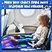 JaGely Toddler Airplane Bed with Storage Bag Airplane Seat Extender for Kids Airplane Kids Bed Travel Toddler Bed Portable Airplane Foot Rest for Kids Toddlers Travel Must Have Accessories (Astronaut)