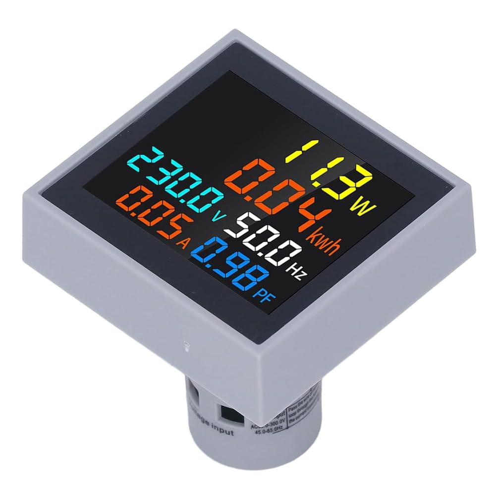 Littimoon 6 in 1 Multifunction Digital Meter AC Voltage Power Frequency Monitor for Household SPM004 (AC50-300V)