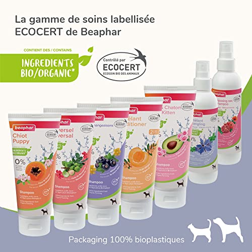 BEAPHAR Ecocert-Entfilzungsspray für Hunde und Katzen – enthält Aloe Vera, Borrecken- und Bio-Minzöl – pH-neutral – ohne Parabene/Silikon/Farben/Alkohol – 200 ml