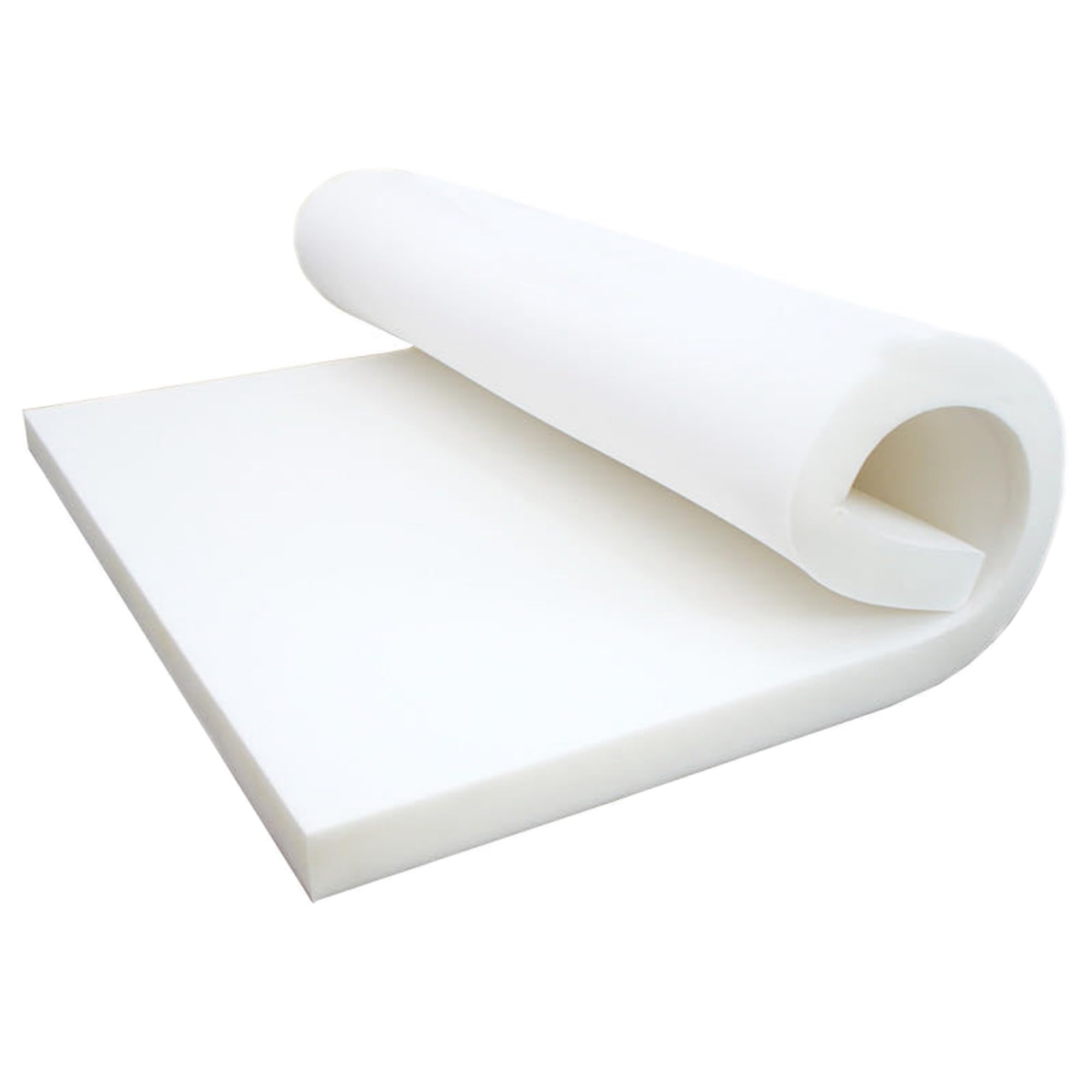 Hruile Upholstery Firm Foam Sheet, Cut to Any Size White High Density Foam, Chair Foam Padding Replacement Cushions, Thick Foam for Home Accessories Supplies (Thick 5cm,150x50cm)