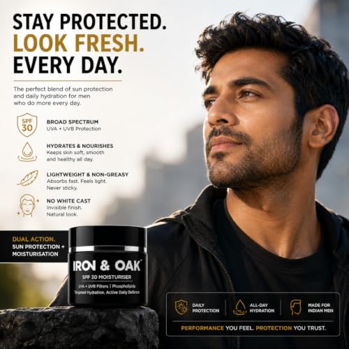 Image of Iron & Oak SPF 30 Moisturiser | Face Cream for Man | 50 g