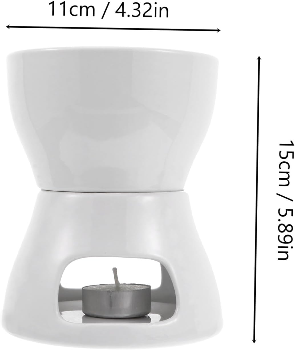 Fondue Chocolate Melting Furnace Ceramic Butter Warmer Pot Home Hot Pot