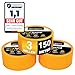 Produktbild HASKYY Goldband Malerkrepp Kreppband 3x Malerband 50mm x 50m Profi Abdeckband Malertape Klebeband Washi Tape Gold Papiertape Selbstklebend