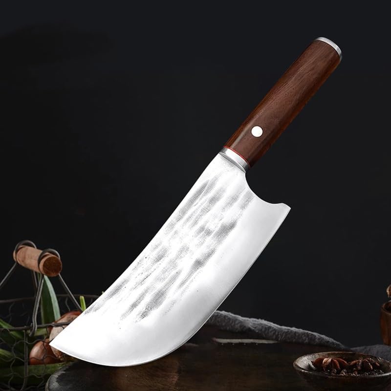 Meat Cleaver,Cleaver Knife 7.5 Inch Forged 5Cr15Mov Stainless Steel Kitchen Chef Knives Meat Fish Vegetables Sliced Professional Chinese Butcher Cleaver Knife Tools, LAMAJIGA5844