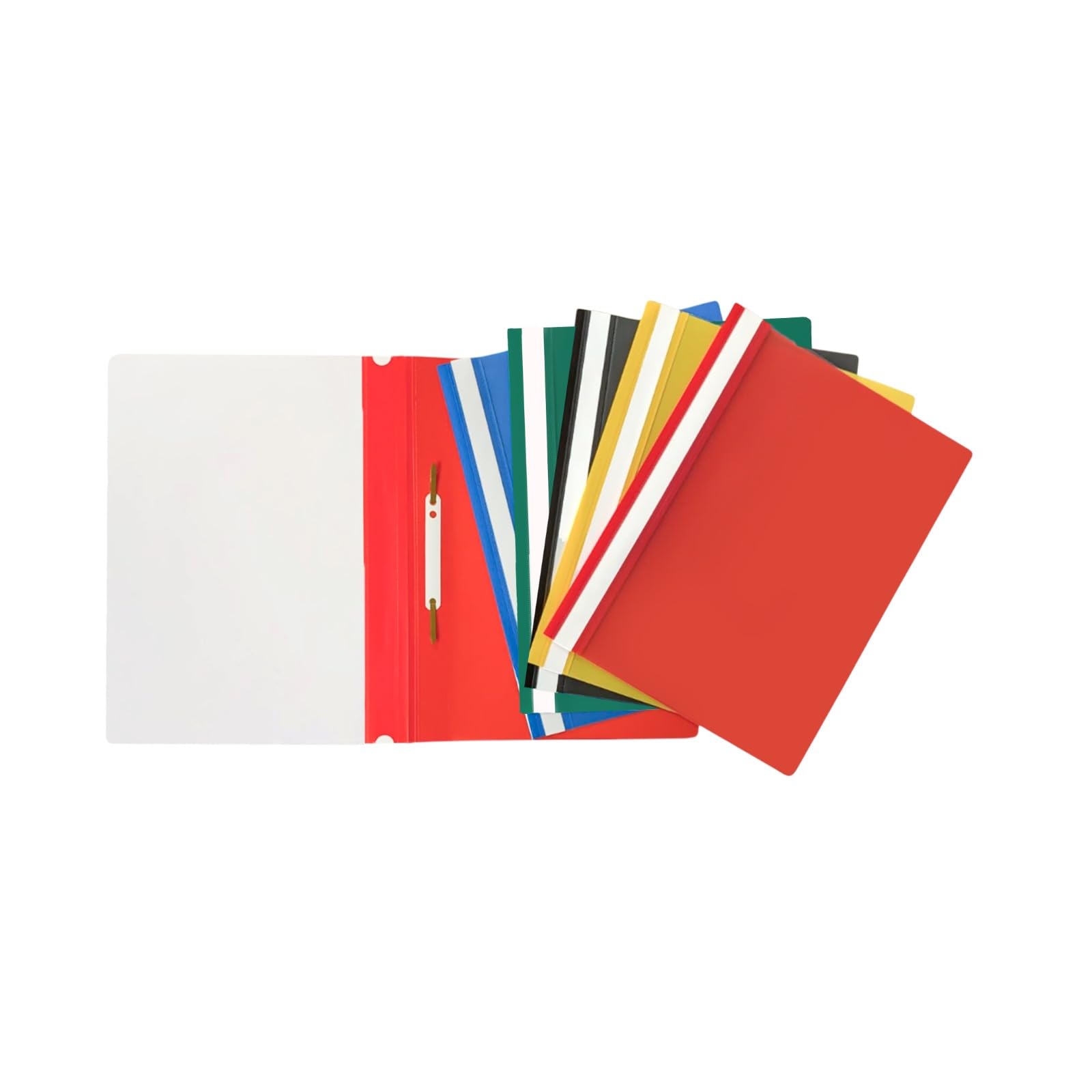 Pack of 120 Assorted Colour A4 Project Folders by Janrax
