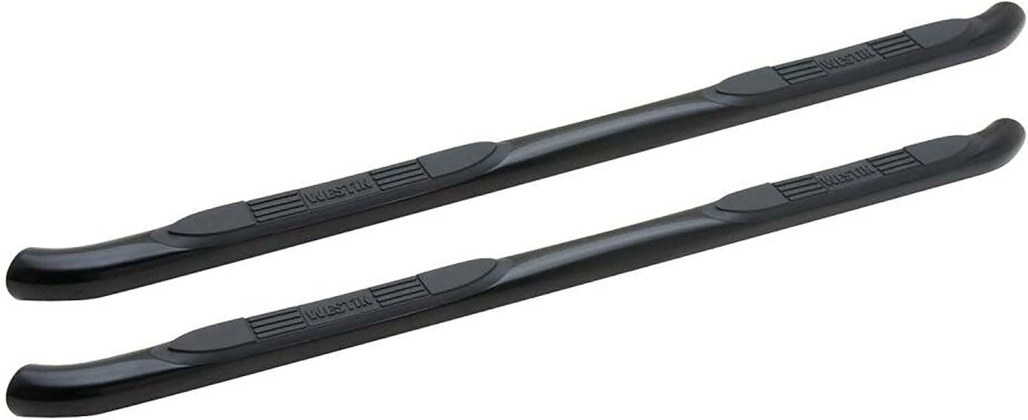 Westin 23-3155 E-Series 3 Round Nerf Bars fits 2004-2012 Colorado Canyon 2006-2008 I-Series Crew Cab Black Pair