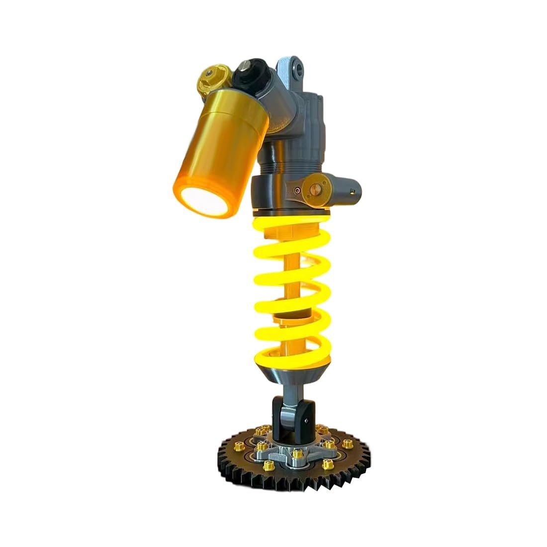 Lampada da scrivania a LED con ammortizzatore per stampa 3D, luce notturna a LED in stile industriale, pressione dell'aria regolabile, per sala giochi, garage e amanti dell'auto