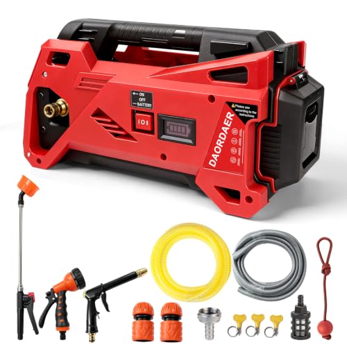 Daordaer Brushless Water Transfer Pump Battery Operated Compatible with Milwaukee 18/20V Battery (Tool Only),9.6GPM,75FT Max Head,Portable Transfer Pump for Pool Draining