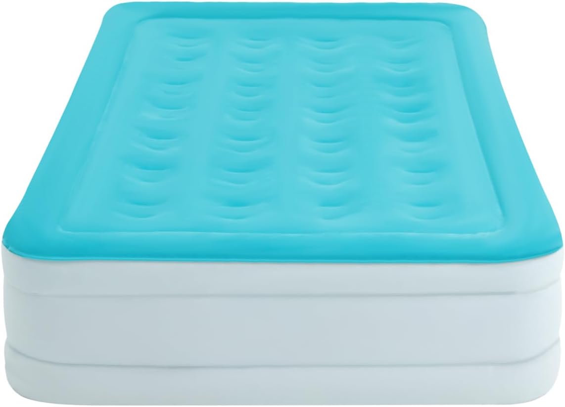 18" Air Mattress Full with Built in Pump - Raised Double Blow up Bed - Quick Inflate/Deflate Airbed Inflatable Mattress