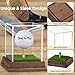 Golf Ball Display Case Hole in One Golf Ball Display Case Walnut Wood Base Acrylic Golf Ball Holder Display Uv Protection Golfball Stand,Golf Office Decor Gifts for Men