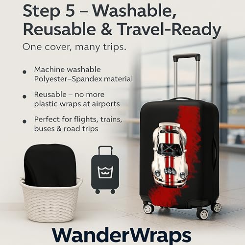 Image of Spendex Polyester Protective Luggage Cover | Hard Luggage Trolley Bag Cover | Washable | Dust Proof | L - 28 inch | Rallye