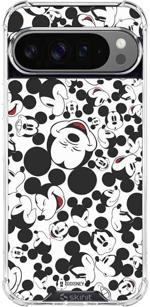 Skinit Clear Phone Case Compatible with Google Pixel 10 Pro XL - Officially Licensed Disney Mickey Mouse Logo Pattern Design