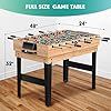 Rioloiuy 12-in-1 Game Table for Home - Foosball Table, Air Hockey Table, Pool Table & More! - Ideal for Game Rooms and Family Game Nights!, Wood-1