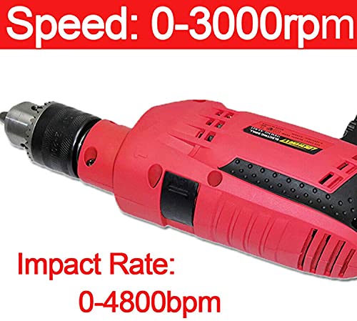 Schlagbohrmaschine 650W 3000 RPM, Hammer und Bohrer 2 in 1, Tiefenanschlag und Schnellspann-Bohrfutter Unterschiedliche… – Bild 6