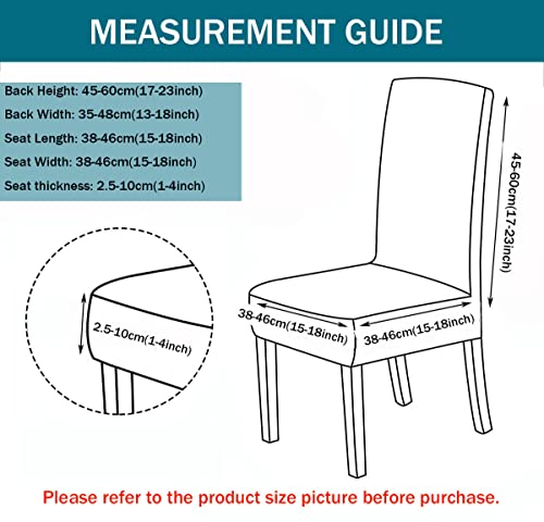 Housse de chaise salle à manger extensible lavable pour rénover 6 sièges