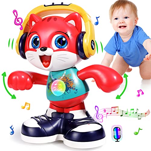 LUDILO Baby Toys 12-18 Months Interactive Dancing Cat Toddler Toys for 1 Year Old Boy Girl Gifts Infant Baby Musical Toys for Toddlers 1-3 Learning Educational Toys Gifts for 1 2 3 Year Old Boys Girls