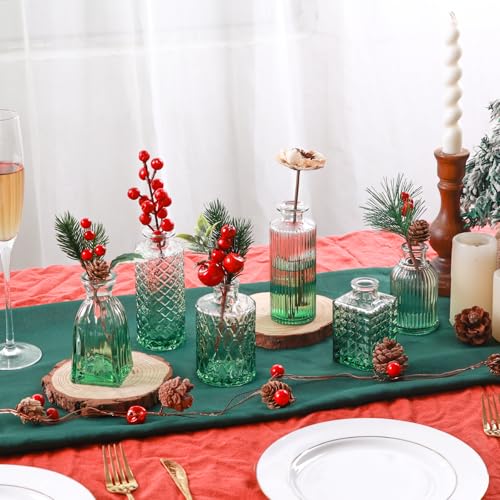 image for ComSaf Glass Bud Vases Set of 32, Small Clear Bud Vases in Bulk, Mini 