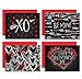 Chalk Art Love Notes - Set of 8 Valentine's Note Cards + Red Envelopes - 4 Unique Designs - By Palmer Street Press