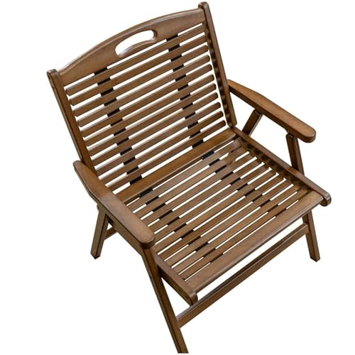 Chaise à dossier incurvé en bois massif fauteuil pliable intérieur extérieur