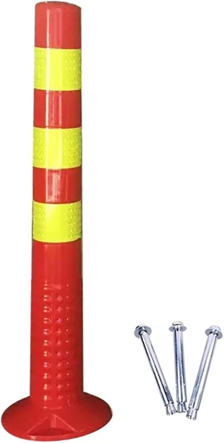 WDSOPK Traffic Delineator Post Cone, Traffic Cone Safety Barrier Plastic Safety Cones Road Signs for Parking/Crowd Control/Street Stanchion Warning Cones（Red-1pack）