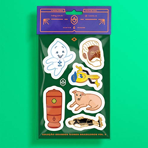 6 Stickers Grandes Ícones Brasileiros Vol. 2