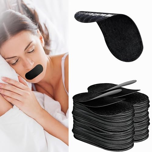leruiyezs 100 Piezas Mouth Tape,Tiras Bucales Antirronquidos para Dormir, Cintas para Alivio de Ronquidos y Respiración Bucal Reducida,Efectivas para Mejorar la Calidad del Sueño,Respiración Nocturna