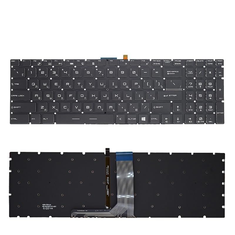 Clavier US pour MSI GP62 GP63 GL62 GF75 rétroéclairé blanc