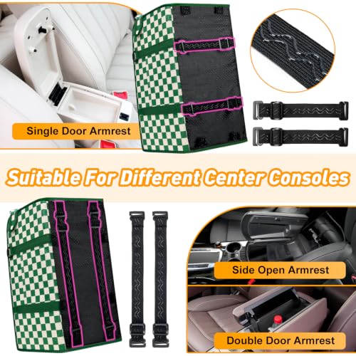 Console Dog Car Seat for Small Dogs, Foldable Booster Seat, Green Checkered by NECKORY - Used condition - Image 4