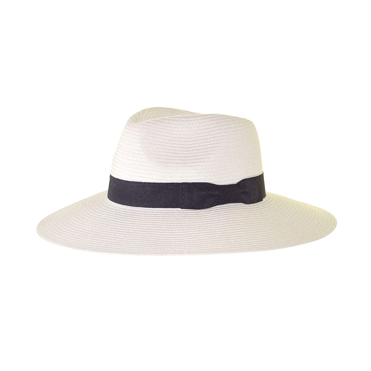 Fiona Fedora - Sombrero de paja elegante para mujer, protección UV, 4 colores en talla M/58 cm