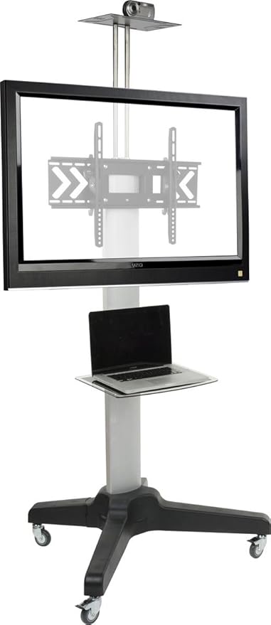 Carro para TV de piso 32" a 65" con soporte para cámara miniatura 2