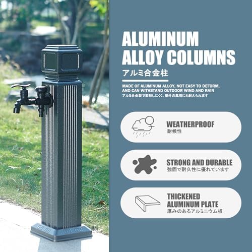 Stainless Steel Garden Water Tap - Square Design for Lawn & Patio Irrigation, Durable Courtyard Faucet, Outdoor Watering Solution for Gardens & Lawns