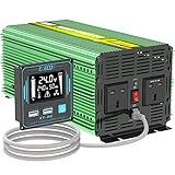 New EDECOA 3000W Inverter DC 24V to 240V AC Truck Power Converter 6000W Peak Remote Control with LCD Display and 4.2A Dual USB Car Charger