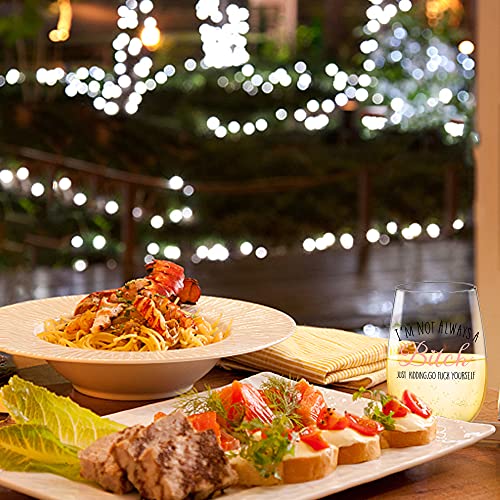 I'm Not Always A B, Just Kidding Funny Wine Glass Gifts For Women, Cute Christmas Birthday Gifts For Women, Girlfriend, Friend, Sister, Bff, Coworkers, Female, Her, Unique Bitchy Gifts Ideas For Women #TOP3