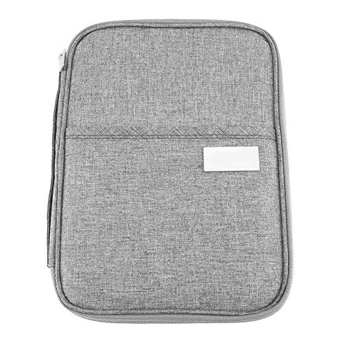 Preisvergleich Produktbild Garosa Reisepassinhabers Kreditkarte Organizer Wallet Dokumententasche Karteninhaber Tragbarer Griff für Gruppenreisen mit der Familie(Grey L)