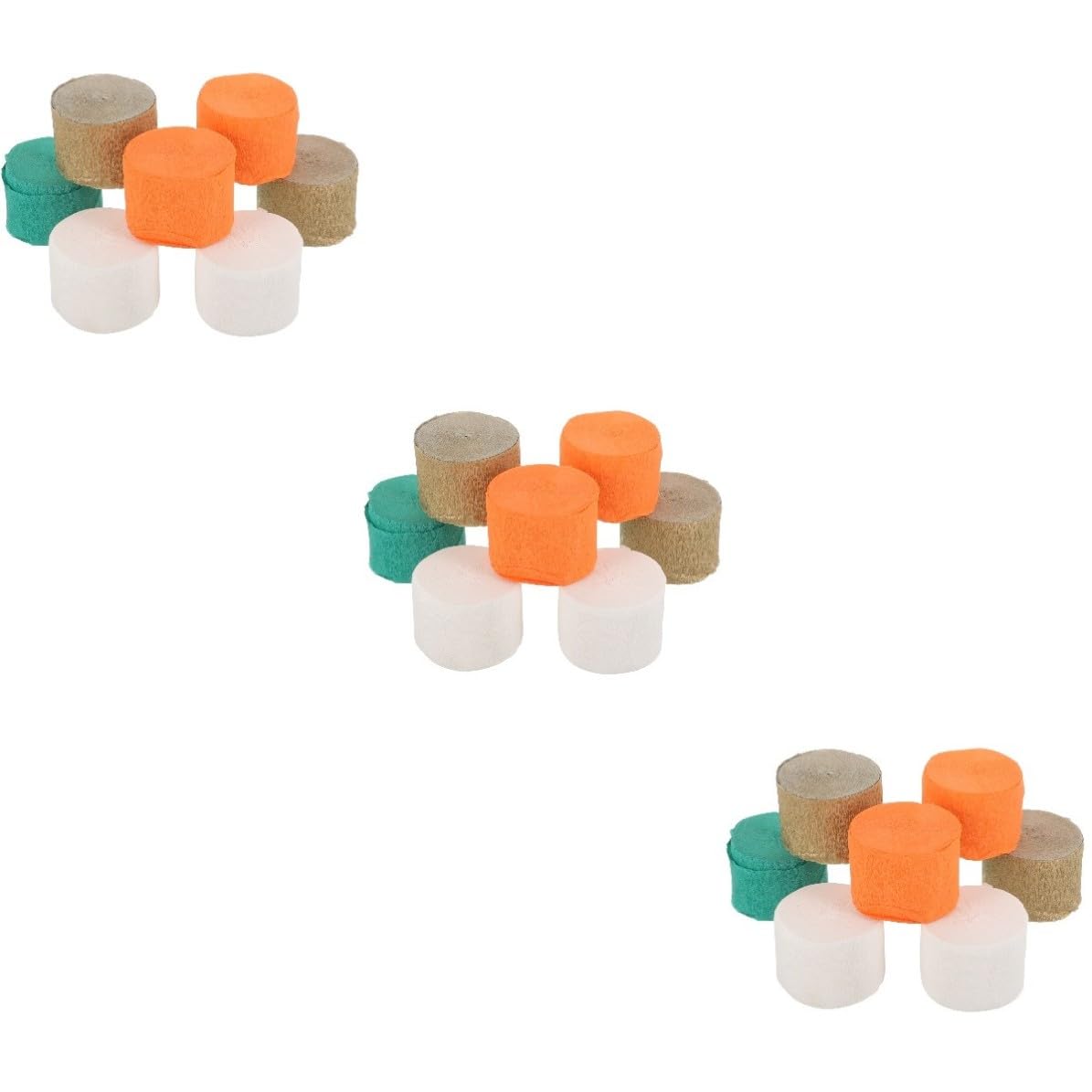 Toyvian 24 Rollos Serpentinas de Papel Crepé para Fiesta, 25m, Colores