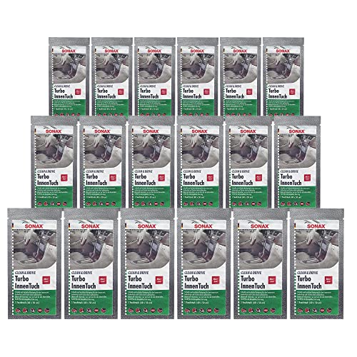 Chiffon Turbo Sonax CLEAN Drive pour l'entretien intérieur de votre voiture en lot de 24