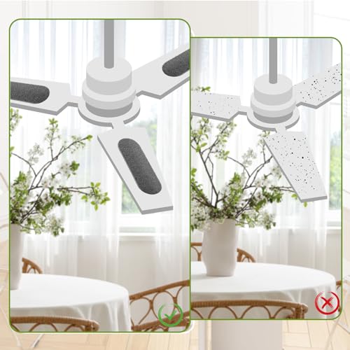 Image of Tuanse 25 Pack Ceiling Fan Filters for Blades, Activated Coconut Activated Zeolite Ceiling Fan Air Filter, Stick Air Filter Purifiers for Common Household Contaminants (Light Gray)