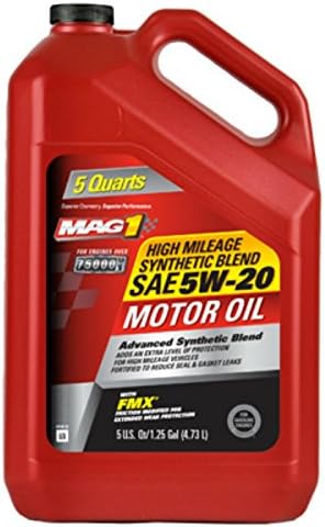 Mag1 Mg53sh3q High Mileage Synthetic Blend Motor Oil With Fmx, 5w-30, 5 Qt (Pack of 3)