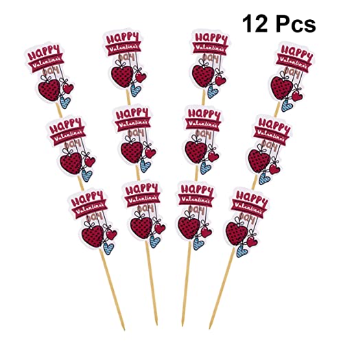 VILLFUL 12 Unidades palitos de bolo decoração de comida garfo de frutas copos de papel picaretas do