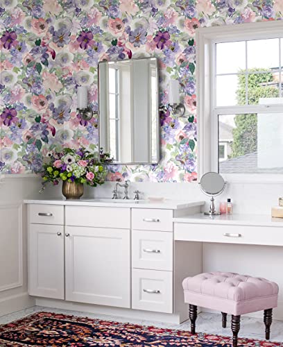 Luvdecor Floral Peel And Stick Wallpaper Removable Wallpaper Peel And Stick Boho Wallpaper For Bedroom Bathroom Renter Wallpaper Floral Contact Paper For Kitchen Cabinet Accent Wall 17.7 * 118In #TOP5