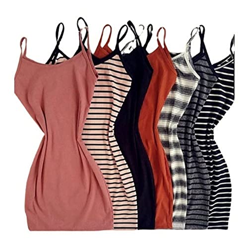 3 Vestido Curto Tamanho Unico Canelado Alcinha Feminino S/Bojo