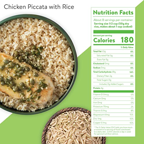 Image of Minute Brown Rice, Instant Brown Rice, 14-Ounce Box, Pack of 1 | Precooked rice for quick meals, whole-grain rice for microwave or stovetop, ready in 10 minutes, gluten-free and non-GMO