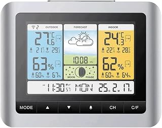 MZLXDEDIAN Weather Station Wireless Indoor Outdoor, Color Weather Stations with Indoor Outdoor Thermometer Wireless Sensor