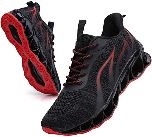 SKDOIUL Youth Boys Sneakers Size 6.5 mesh Breathable Comfort Fashion Sport Running Walking Shoes Man Runner Jogging Casual Tennis Trainers Black red