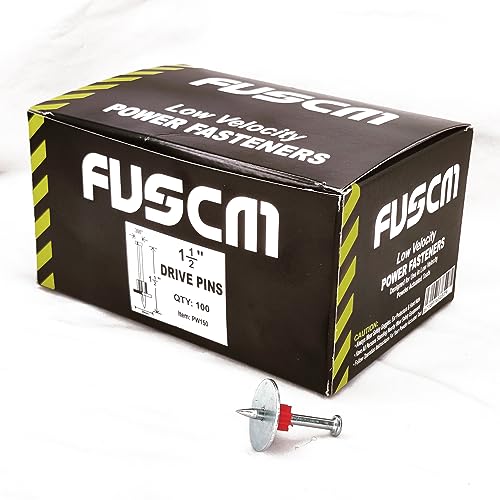 FVSCM 1-1/2" Powder Actuated Fasteners, Drive Pins with 1" Washer, PW150, 100pcs/pack by FVSCM - Image 2