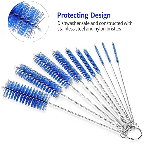 Image of CiaraQ Bottle Cleaning Brushes, 8 Inch Nylon Tube Brush Set